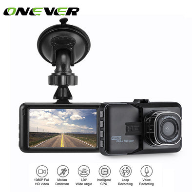Onever 3 inch Dash Camera Car DVR Dash Cam Video Recorder HDMI HD 1080P Camcorder Night Vision Motion Detection Loop Recording