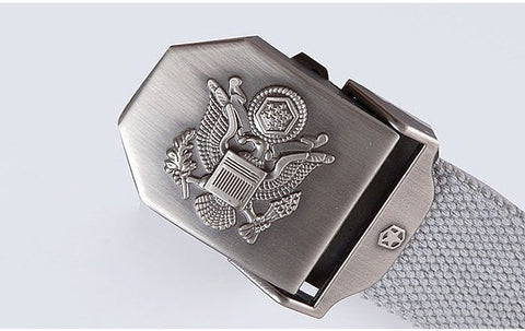 Cintura American Army con fibbia in acciaio automatica a strappo