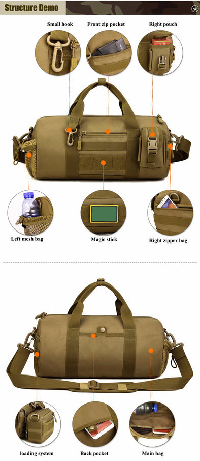 2018 Top Quality Canvas Outdoor Male Sport Bag Military Men And Women Fitness Shoulder Gym Bag Training Female Yoga Duffel Bag