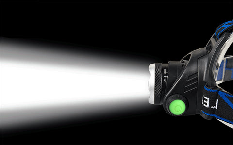 Lampada LED frontale e impermeabile T6/L2 da 6000 Lumen con tre modalità di Zoom